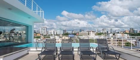 Outdoor pool, a rooftop pool