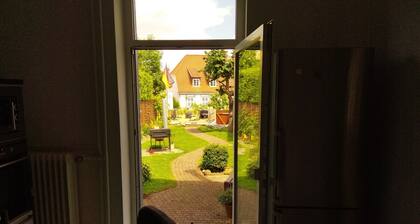 Apartment with fireplace, terrace and beach area