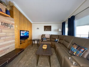 Smart TV, fireplace, video games