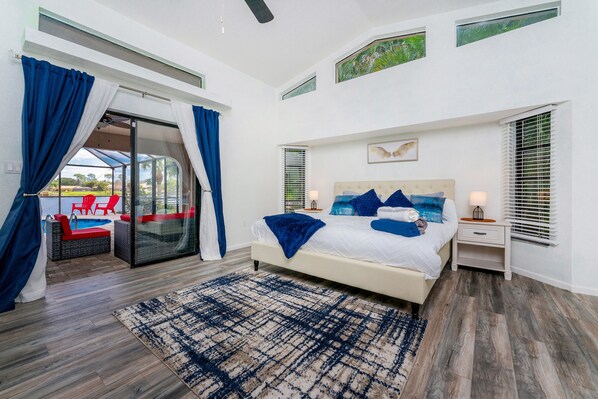 2 bedrooms, desk, iron/ironing board, travel crib