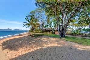 On the beach, beach towels - Absolute Beachfront House with Private Pool (Holloways Beach)