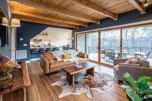 Smart TV, fireplace, DVD player, table tennis