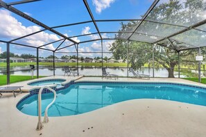 Outdoor pool, a heated pool - Waterview Villa with Private Pool/Spa (Clermont)