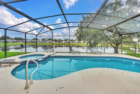 Outdoor pool, a heated pool