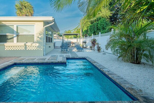 A heated pool