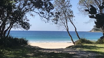 Beach nearby, sun-loungers