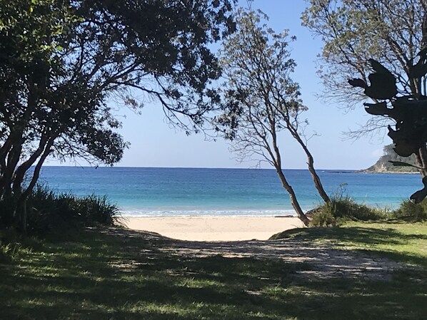 Beach nearby, sun-loungers