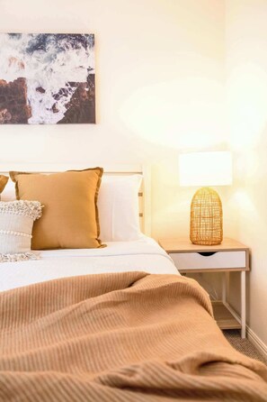 3 bedrooms, desk, iron/ironing board, travel cot