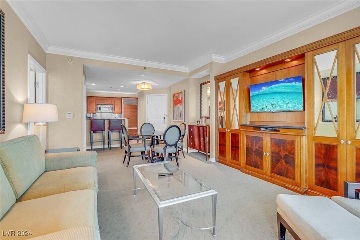 42-inch flat-screen TV with cable channels, TV