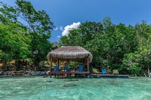Property grounds - MAYA CALA ~LAKEFRONT STUNNING PRIVATE SETTING  DOCK PALAPA & SWINGS SUP-B KAYAKS (Bacalar)
