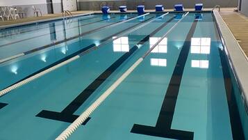 Indoor pool, a heated pool