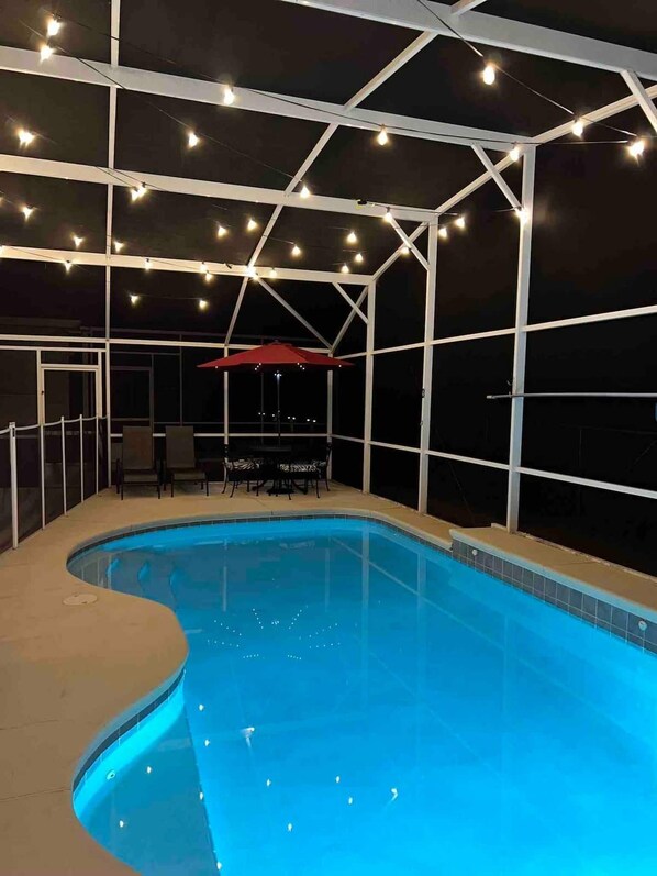 Piscine extérieure, piscine chauffée