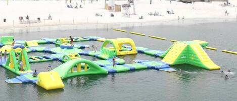 Sun-loungers, beach towels