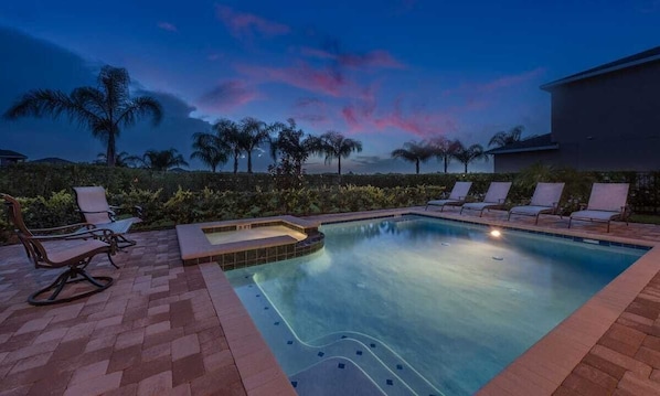 Outdoor pool, a heated pool