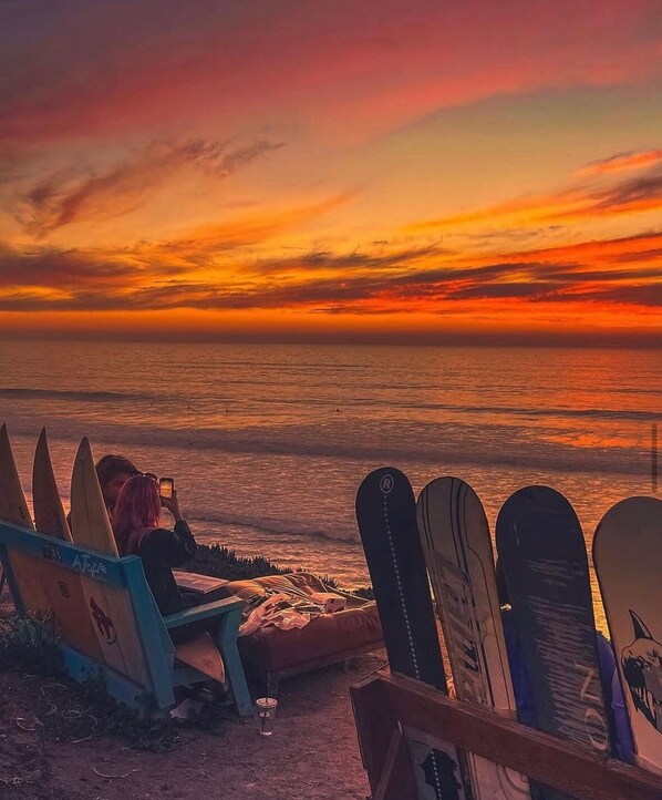 Sun loungers, beach towels