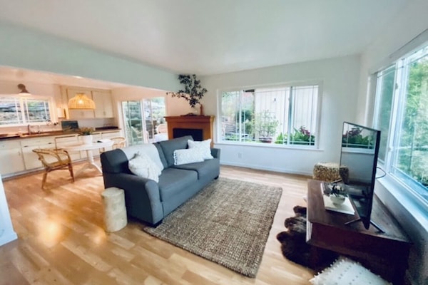 Overview of living space with its beautiful natural light which everyone loves!