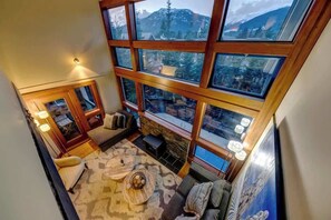 TV, fireplace, offices - Greystone Lodge 320 Ski-in/Out by Acer Vacations (Whistler)