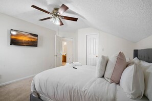 4 bedrooms, iron/ironing board, travel cot, WiFi