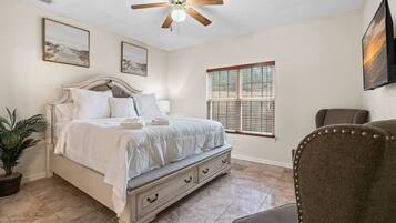 4 bedrooms, iron/ironing board, travel crib, WiFi