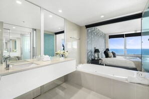 3 Bedroom Ocean Apartment | Bathroom | Free toiletries, hair dryer, towels, soap - Designer Rooms at Q1 resort - GCLR (Surfers Paradise)