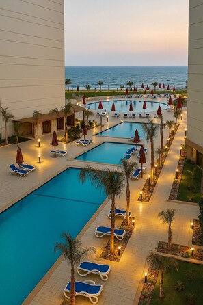 Chalet, 2 Bedrooms, Accessible, Smoking | Pool | Outdoor pool - 1relax in a Fully Equipped Beachfront Chalet (Al-Manasrah)