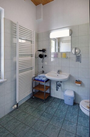 Douche, sĂšche-cheveux
