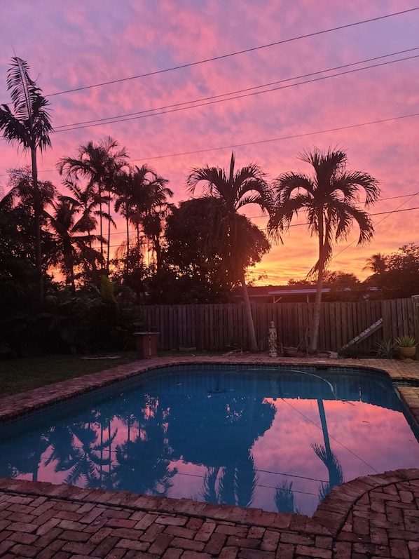 Outdoor pool, a heated pool