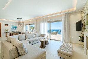 Luxury Villa, Ensuite, Sea View (Villa Mara) | Living room | Ping pong