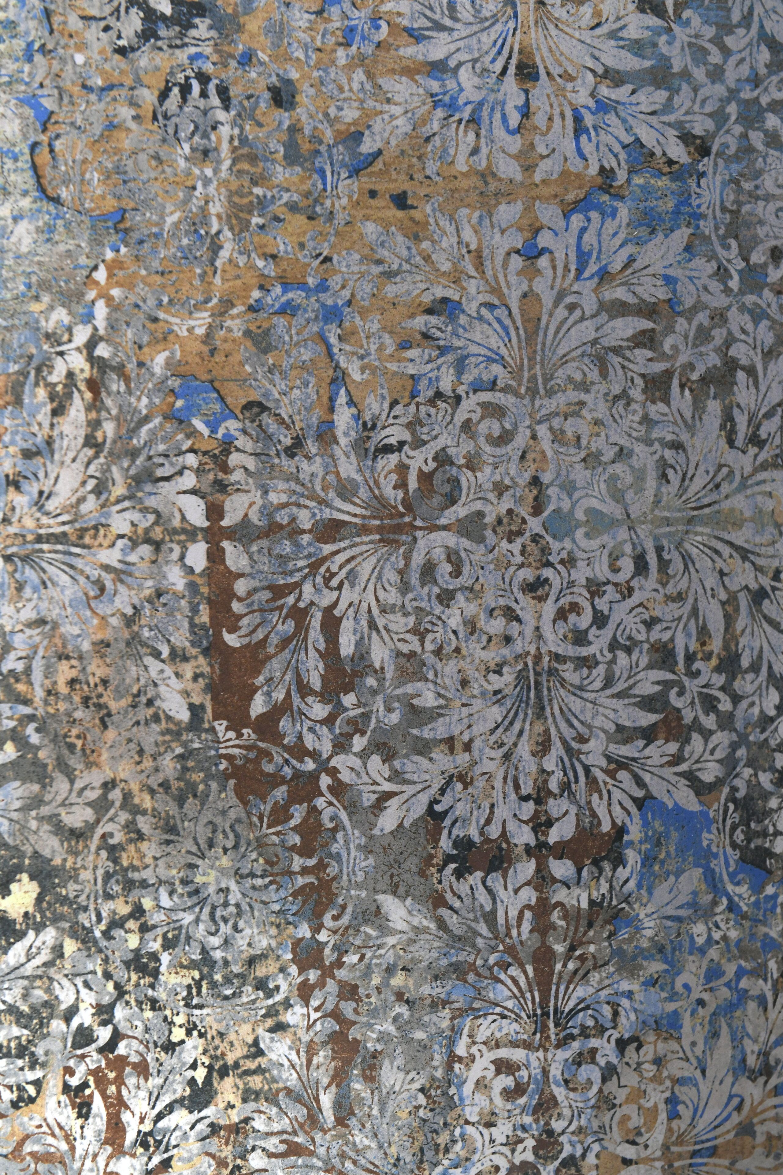 A close-up of a textured wall with intricate patterns.