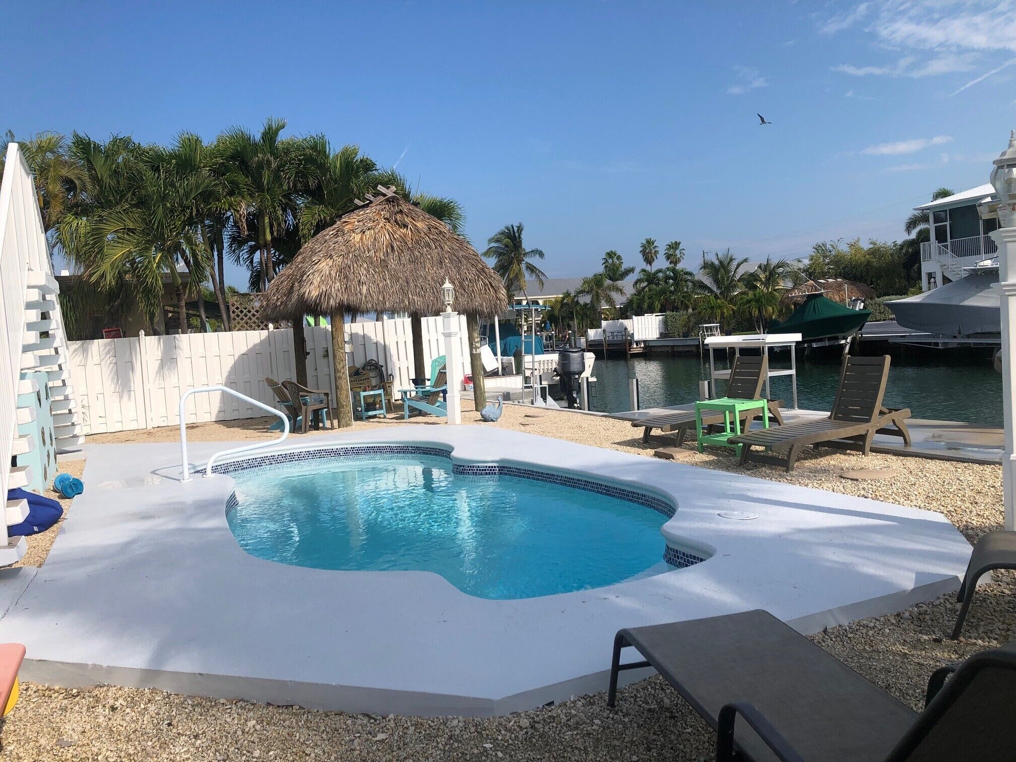 A heated pool