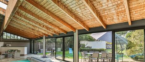 Indoor pool, a heated pool