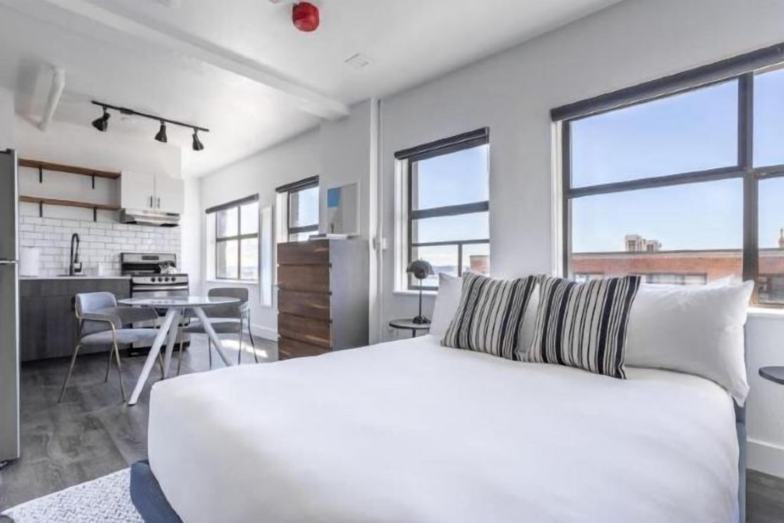 Premium bedding, individually decorated, individually furnished, desk