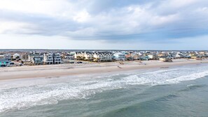 Beach nearby, sun loungers