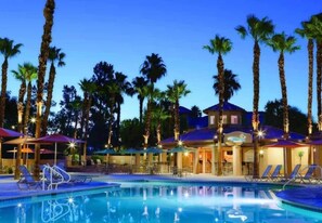 Outdoor pool, a heated pool