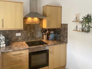 Dishwasher, high chair, cookware/dishes/utensils