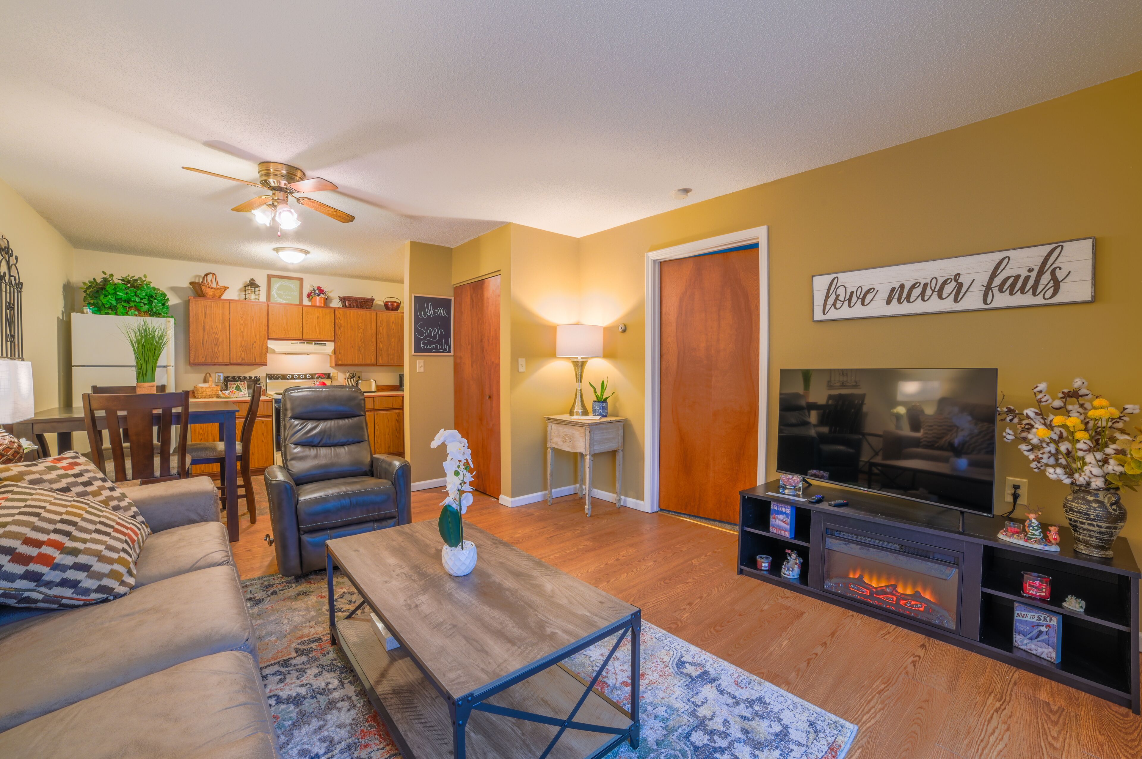 TV connectée, cheminée