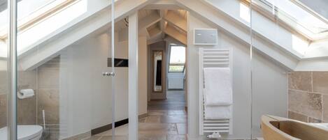 Shower, hair dryer, bidet, soap