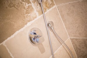 Shower, hair dryer, bidet, soap