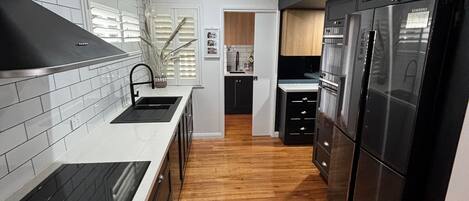 Fridge, oven, dishwasher, highchair