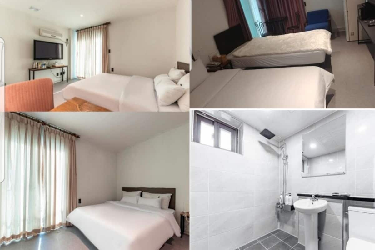 Kamar Keluarga | Seprai premium, didekorasi berbeda-beda, dan meja kerja