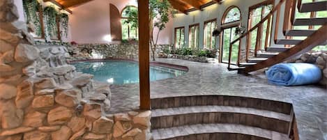 Indoor pool, a heated pool