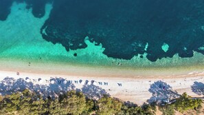 Beach nearby, beach towels, snorkeling, water skiing