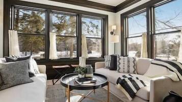 TV, fireplace, ping pong