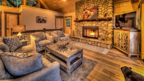 Cabin, 3 Bedrooms | Living room - Cloud Nine by Escape to Blue Ridge (Blue Ridge)