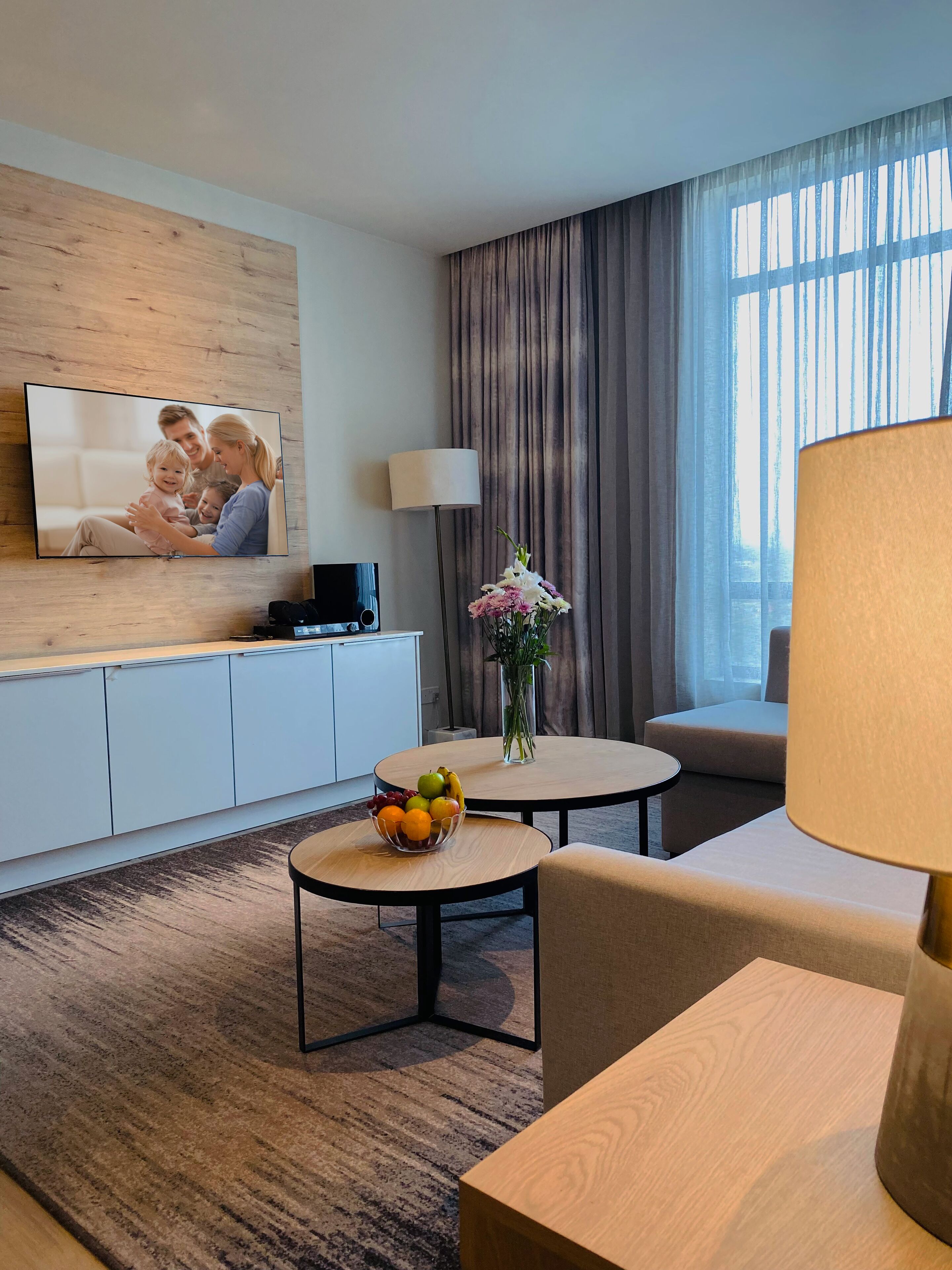 In-room safe, desk, laptop workspace, blackout curtains