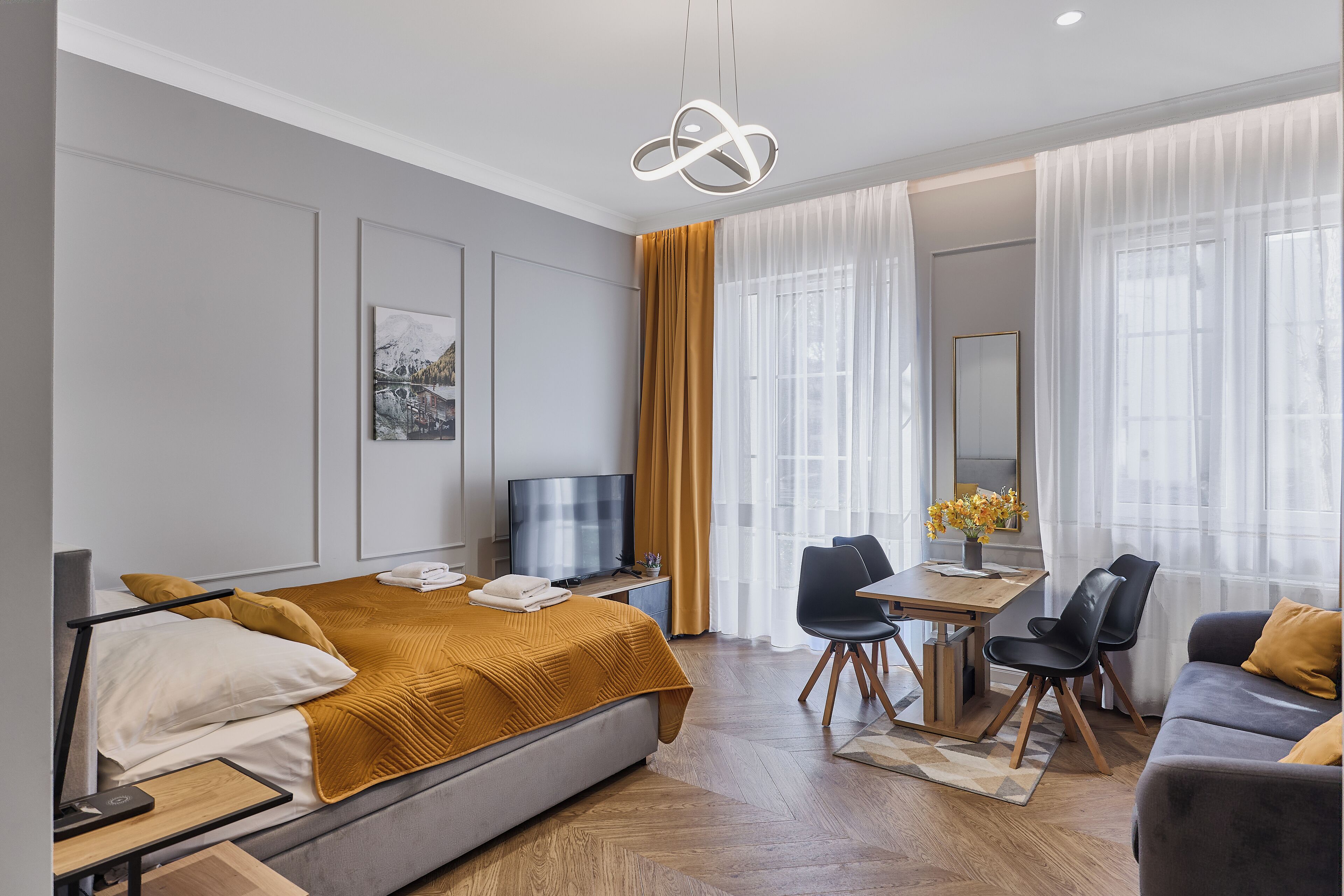 Deluxe-Studiosuite | Bügeleisen/Bügelbrett, kostenloses WLAN, Bettwäsche