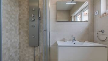 Hair dryer, towels