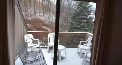 Peek' n Peak, Camelot Loft Condo, Clymer, NY, 250 Yards to Chair 8, Sleeps 14