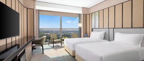 Standardværelse - flere senge | Premium-sengetøj, dundyner, pengeskab på værelset, skrivebord