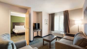 Suite, 2 Queen Beds, Non Smoking, Refrigerator & Microwave (with Sofabed) | 1 bedroom, premium bedding, desk, laptop workspace